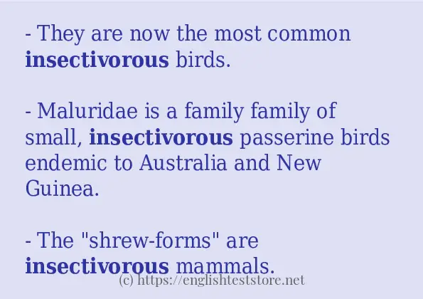 insectivorous how to use in sentences insectivorous how to use in sentences