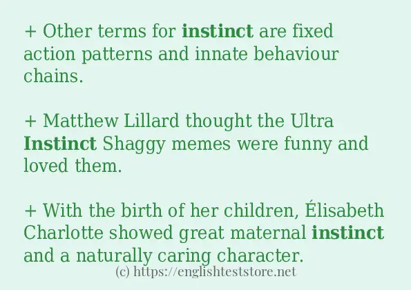 instinct - sentence examples