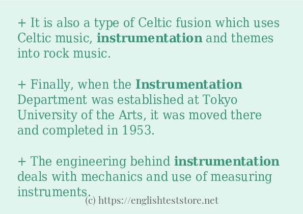 instrumentation some ways to use