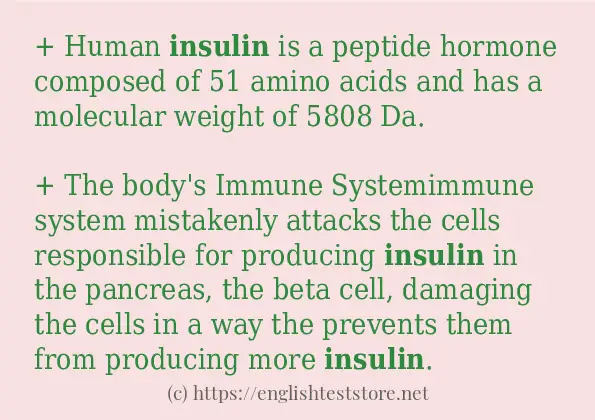 insulin - sentence examples