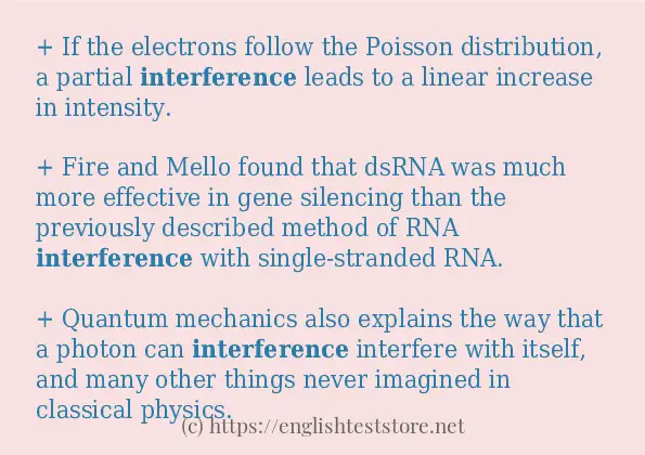 interference - example sentences