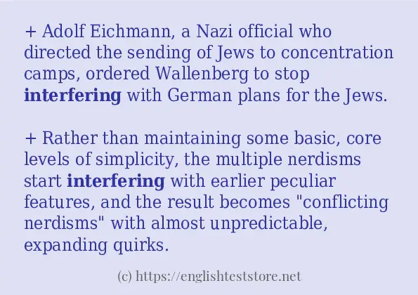 interfering how to use in sentences