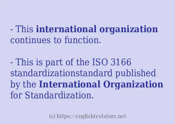 international organization - example sentences