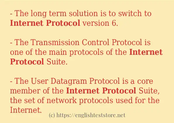internet protocol - some sentence examples