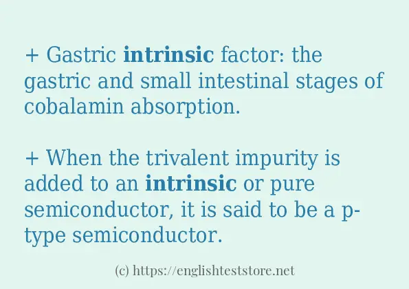 intrinsic in sentences?