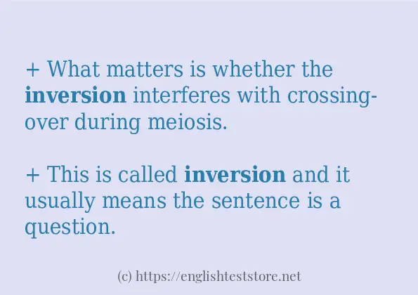 inversion some example sentences