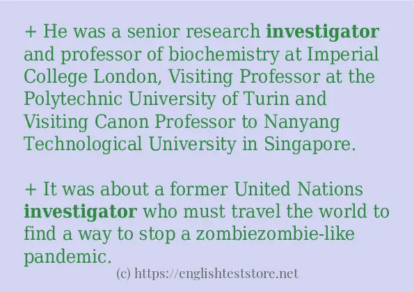 investigator use in-sentences