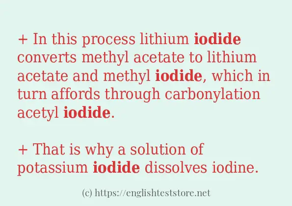 iodide - sentence examples