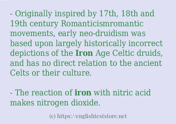 iron example in sentences