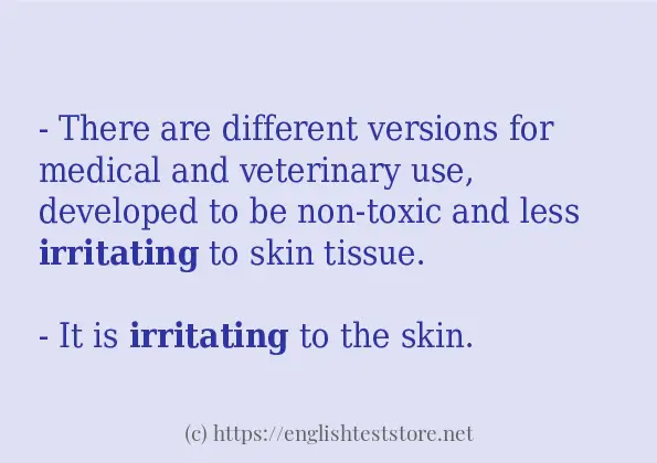 irritating - sentence examples