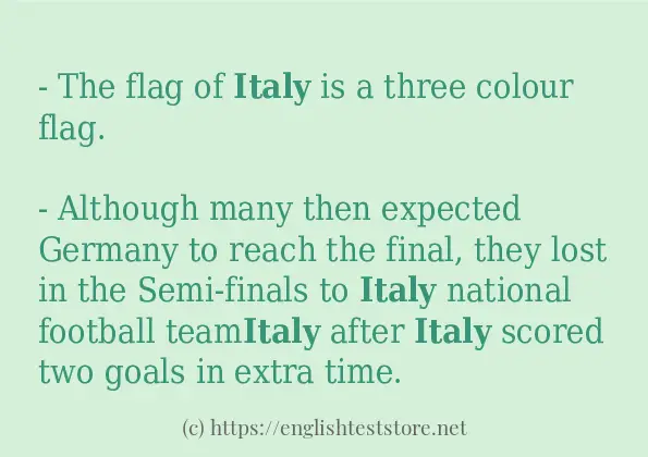 italy use in sentences