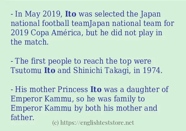 ito - sentence examples