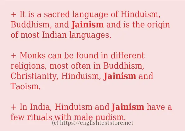 jainism - some sentence examples