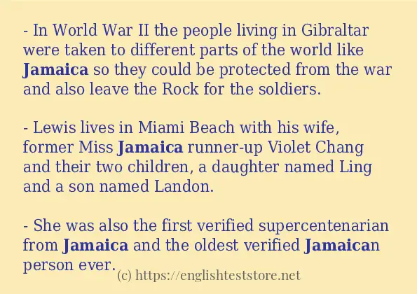 jamaica use in sentences