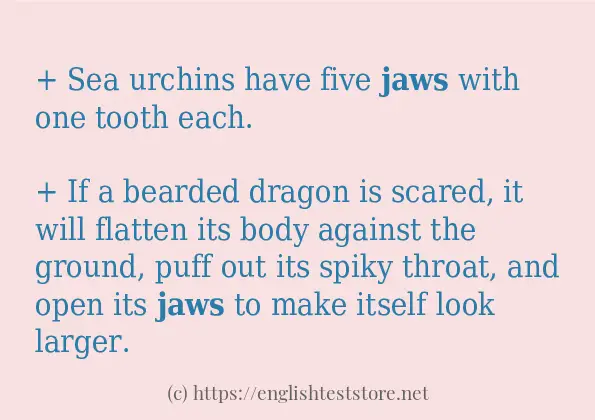 jaws - example sentences jaws - example sentences