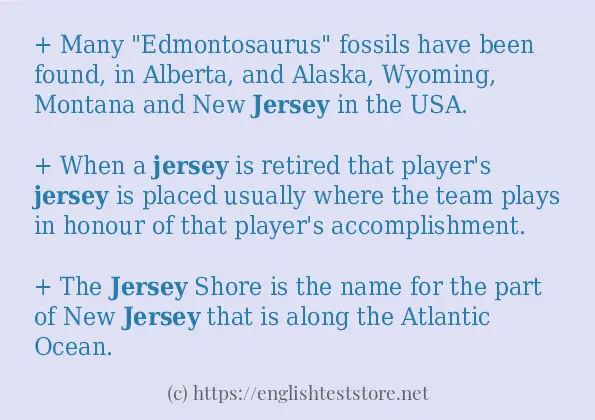 jersey - some sentence examples