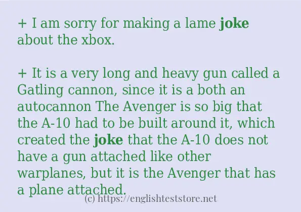 joke example in sentences