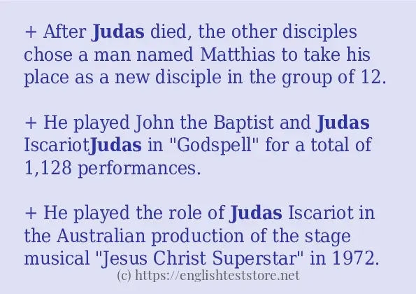 judas - example sentences