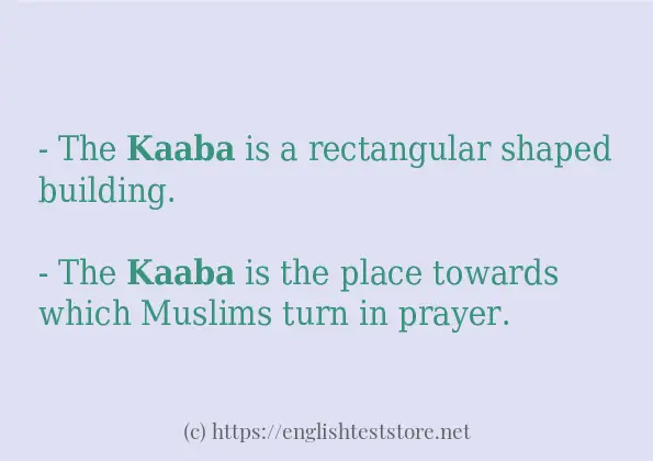 kaaba - example sentences