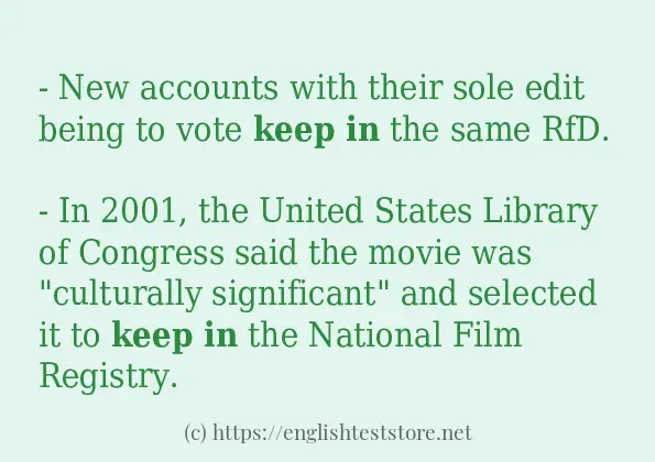 keep in use in sentences keep in use in sentences