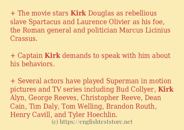 kirk - sentence examples