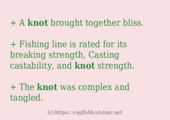 knot use in-sentences