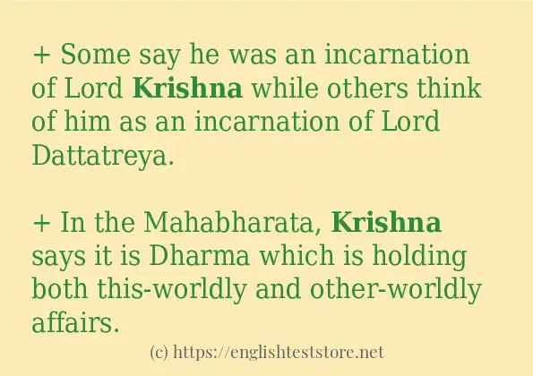 krishna - sentence examples