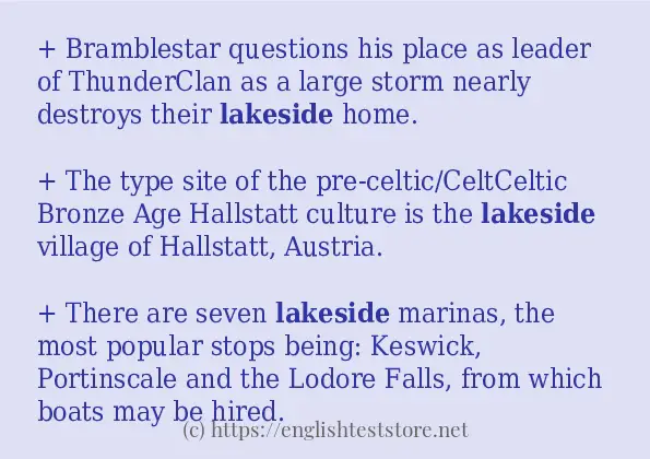 lakeside use in sentences