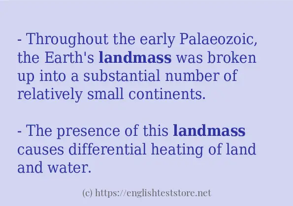 landmass in-sentences