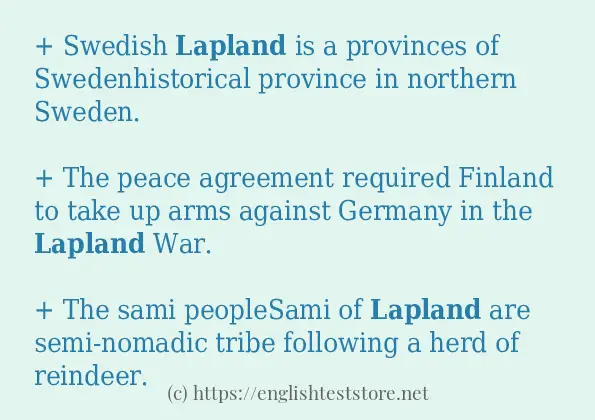 lapland how to use in sentences