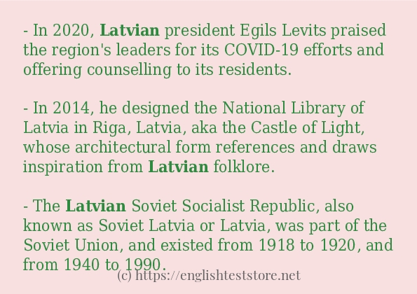 latvian how to use?