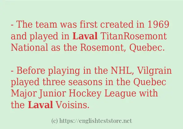 laval - some sentence examples