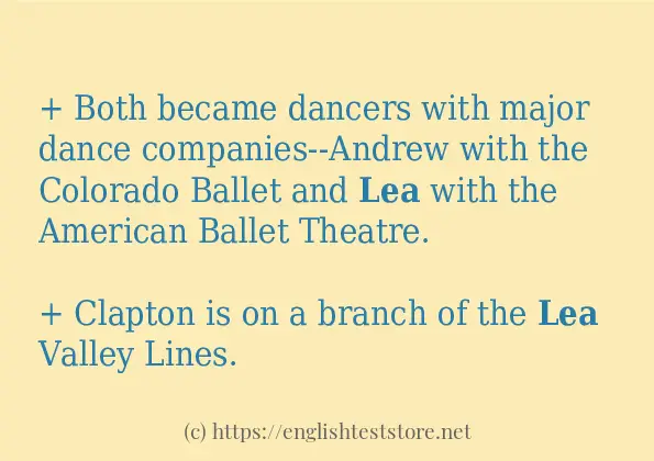 lea - example sentences