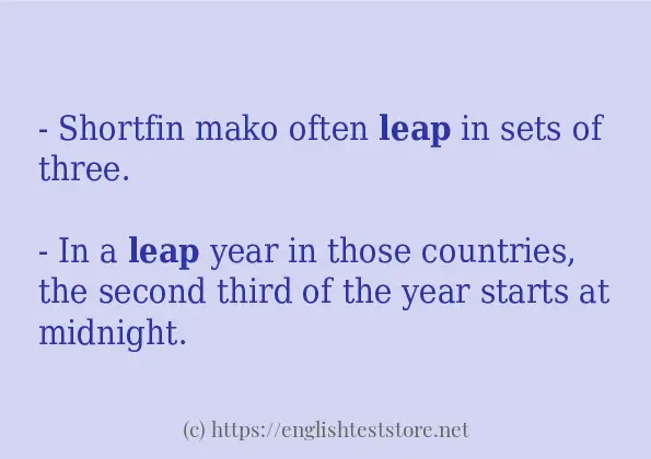 leap - some sentence examples