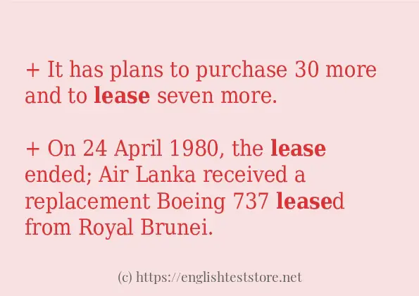 lease in-sentences