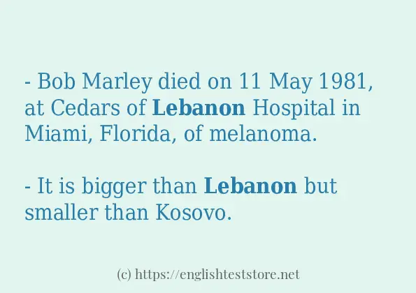lebanon use in sentences