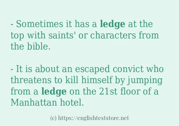 ledge use in sentences