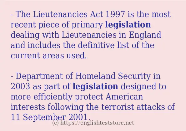 legislation some example sentences