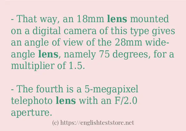 lens use in-sentences