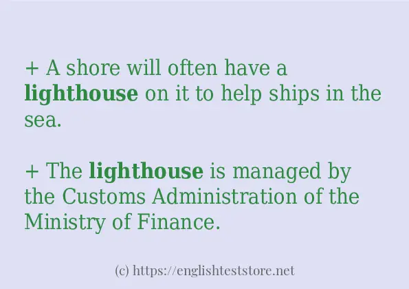 lighthouse some example sentences