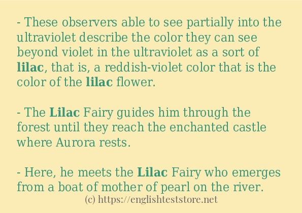 lilac - some sentence examples lilac - some sentence examples