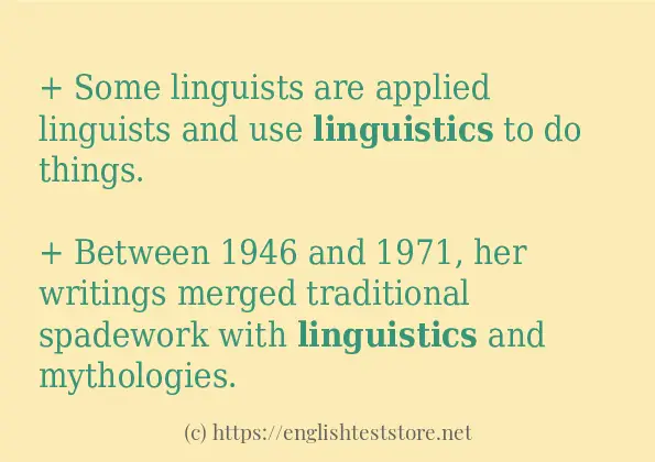 linguistics use in sentences