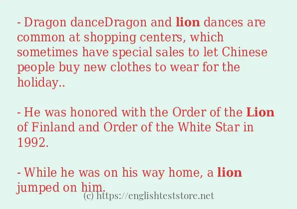 lion in-sentences