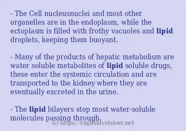 lipid - example sentences