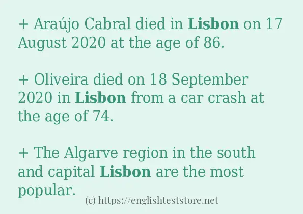 lisbon use in-sentences