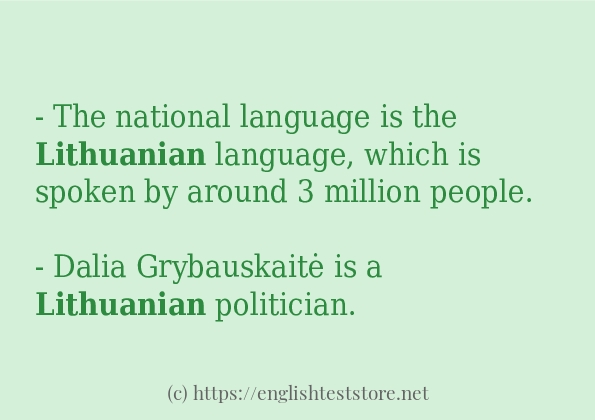 lithuanian some example sentences