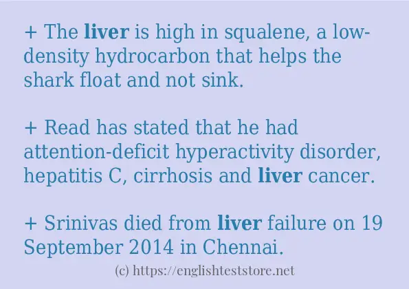 liver in sentences?