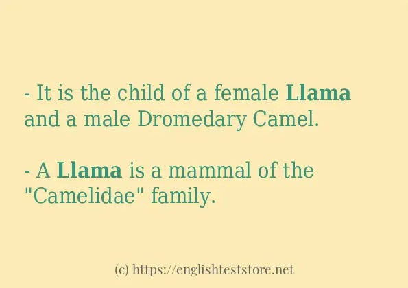 llama in-sentences