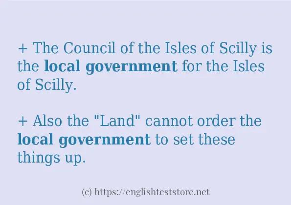 local government - sentence examples