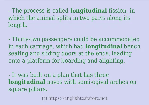 longitudinal some example sentences